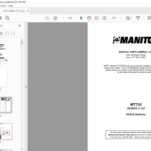 Manitou MT732 SERIES C-E2 Parts Manual - PDF DOWNLOAD