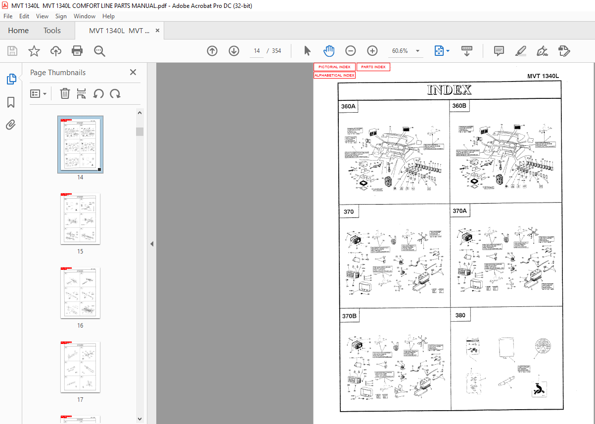 Manitou MVT 1330 L MVT 1340 L COMFORT LINE Parts Manual - PDF DOWNLOAD ...