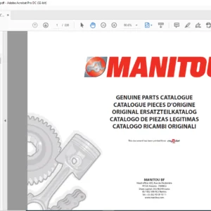 Manitou MVT 935 COMFORT LINE MOT 1004 4 Parts Catalogue Manual - PDF DOWNLOAD