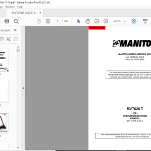 Manitou  MVT628 T E2 Operator Manual - PDF DOWNLOAD