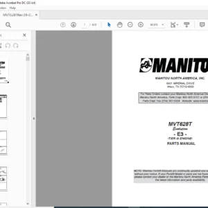 Manitou MVT628T Evolution E3 Tier III Engine Parts Manual - PDF DOWNLOAD