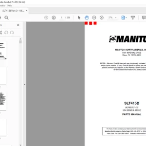Manitou SLT415B SERIES 2-E2 Parts Manual - PDF DOWNLOAD
