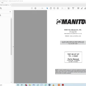 Manitou TMT 55 HT XT T3-4 WAY Parts Manual - PDF DOWNLOAD
