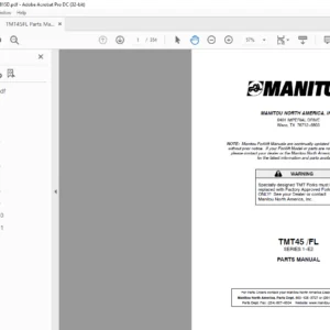 Manitou TMT45 FL SERIES 1-E2 Parts Manual - PDF DOWNLOAD