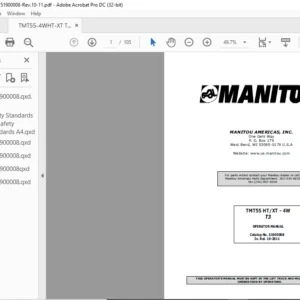Manitou TMT55 HT XT - 4W T3 Operator Manual - PDF DOWNLOAD