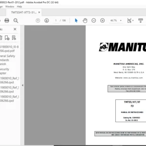 Manitou TMT55 HT XT T3 Manual De Instrucciones - PDF DOWNLOAD (Spanish)