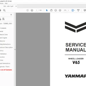 Manitou Yanmar V65 Wheel Loader Service Manual - PDF DOWNLOAD