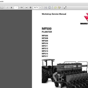 Massey Ferguson MF500 Planter 506 508 509 510 511 512 513 515 517 Service Manual – PDF DOWNLOAD