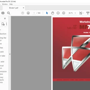Massey Ferguson MF7100 Series 7140 7150 7170 7180 Tractor Workshop Manual - PDF DOWNLOAD