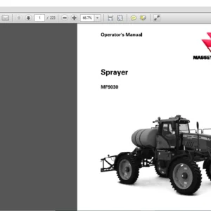 Massey Ferguson MF9030 Sprayer Operator's Manual - PDF DOWNLOAD