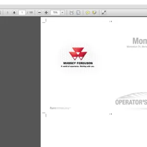 Massey Ferguson Momentum 24 30 40 Operator's Manual - PDF DOWNLOAD