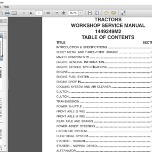 Massey Ferguson SA 1125 1140 1145 1240 1250 1260 Tractors Service Manual – PDF DOWNLOAD