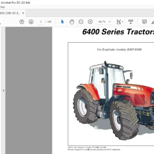 Massey Ferguson SA 6400 Series Tractors 6497-6499 Operator Instruction Manual – PDF DOWNLOAD