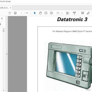 Massey Ferguson SA Datatronic 3 8400 Dyna-VT Operator Instruction Manual – PDF DOWNLOAD