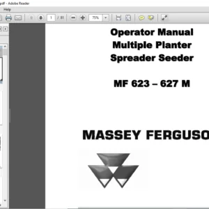 Massey Ferguson SA MF 623 -627 M Multiple Planter Operator Manual – PDF DOWNLOAD