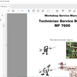 Massey Ferguson SA MF 7600 Series Technician Service Manual – PDF DOWNLOAD