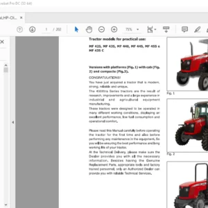 Massey Ferguson SA MF400Xtra MF425 MF435 MF440 MF445 MF455e MF435C Operation Manual – PDF DOWNLOAD
