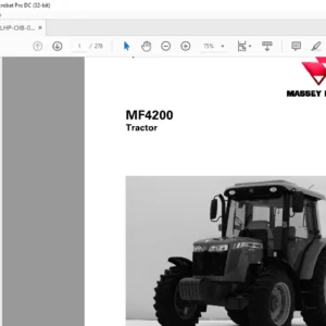 Massey Ferguson SA MF4200 Series Tractor Operator’s Manual – PDF DOWNLOAD