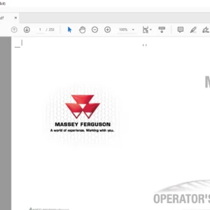 Massey Ferguson SA MF5700 Tractor MF5709 MF5710 Operator’s Manual – PDF DOWNLOAD