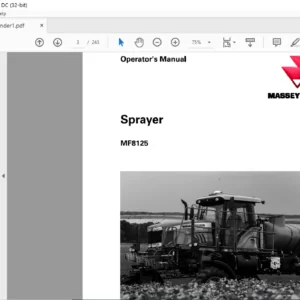 Massey Ferguson SA MF8125 Operators Manual – PDF DOWNLOAD