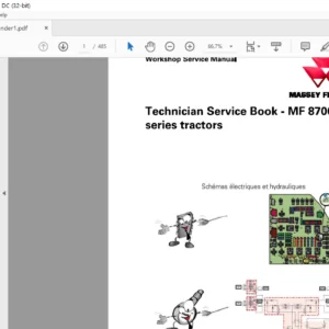 Massey Ferguson SA MF8700 Series Tractor Technician Service Manual – PDF DOWNLOAD