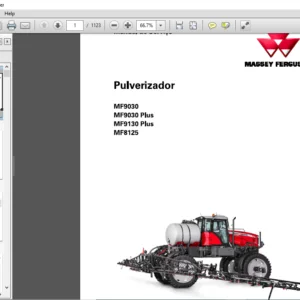 Massey Ferguson SA MF9030 MF9030 Plus MF9130 Plus MF8125 Pulverizador Manual de Servico – DOWNLOAD (PORTUGUESE)