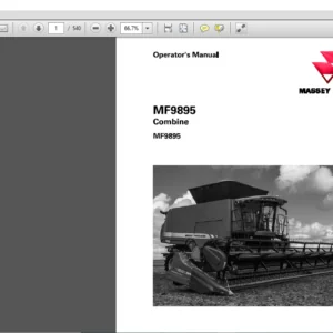 Massey Ferguson SA MF9895 Series Operator’s Manual – PDF DOWNLOAD