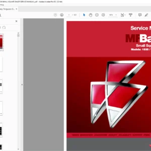 Massey Ferguson SA MFBaler 1835 1837 1839 Small Square Baler Service Manual – PDF DOWNLOAD