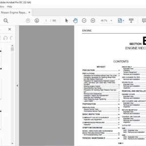 NISSAN ENGINE REPAIR MANUAL