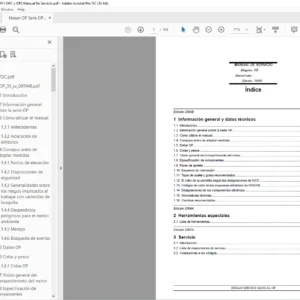 Nissan OP Serie OPM OPH OPC y OPS Manual De Servicio - PDF DOWNLOAD (SPANISH)