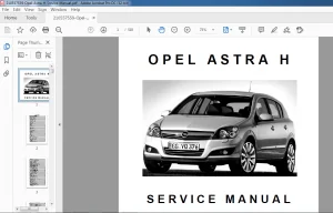OPEL ASTRA H SERVICE MANUAL