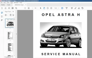 Opel Astra H Workshop Repair Manual PDF Download
