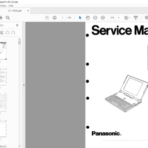 Panasonic CF-1000 Laptop Computer Service Manual - PDF DOWNLOAD