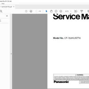 Panasonic CF-18JHU80TW NOTEBOOK COMPUTER Service Manual - PDF DOWNLOAD