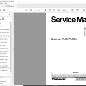 Panasonic CF-29NTQGZBM NOTEBOOK COMPUTER Service Manual - PDF DOWNLOAD