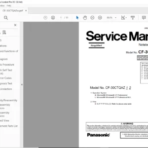 Panasonic CF-30CTQAZxx NOTEBOOK COMPUTER Service Manual - PDF DOWNLOAD
