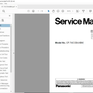 Panasonic CF-74CCBAXBM Notebook Computer Service Manual - PDF DOWNLOAD