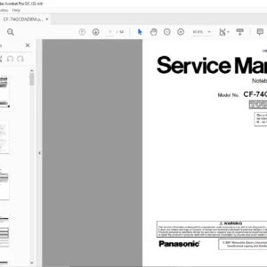 Panasonic CF-74GCDADBM Notebook Computer Service Manual - PDF DOWNLOAD