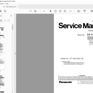 Panasonic CF-74JCJBDxM Notebook COMPUTER Service Manual - PDF DOWNLOAD