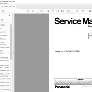 Panasonic  CF-T4HWETZBM Personal Computer Service Manual - PDF DOWNLOAD