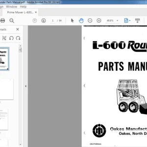 Prime Mover L-600 Rounder Parts Manual - PDF DOWNLOAD