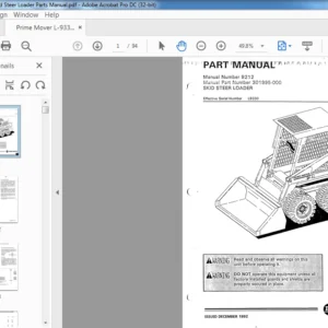 Prime Mover L-933 Skid Steer Loader Parts Manual - PDF DOWNLOAD