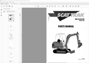 SCAT TRAK Mini Excavator 224s Parts Manual - PDF DOWNLOAD