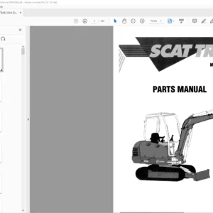 SCAT TRAK Mini Excavator 224s Parts Manual - PDF DOWNLOAD