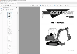 SCAT TRAK Mini Excavator 234s Parts Manual - PDF DOWNLOAD