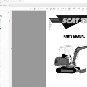 SCAT TRAK Mini Excavator 234s Parts Manual - PDF DOWNLOAD