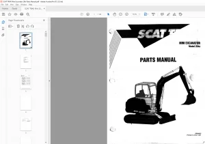 SCAT TRAK Mini Excavator 254s Parts Manual - PDF DOWNLOAD