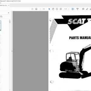 SCAT TRAK Mini Excavator 254s Parts Manual - PDF DOWNLOAD