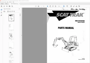 SCAT TRAK Mini Excavator 530 533 Parts Manual - PDF DOWNLOAD