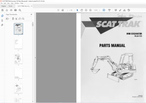 SCAT TRAK Mini Excavator 535 Parts Manual - PDF DOWNLOAD